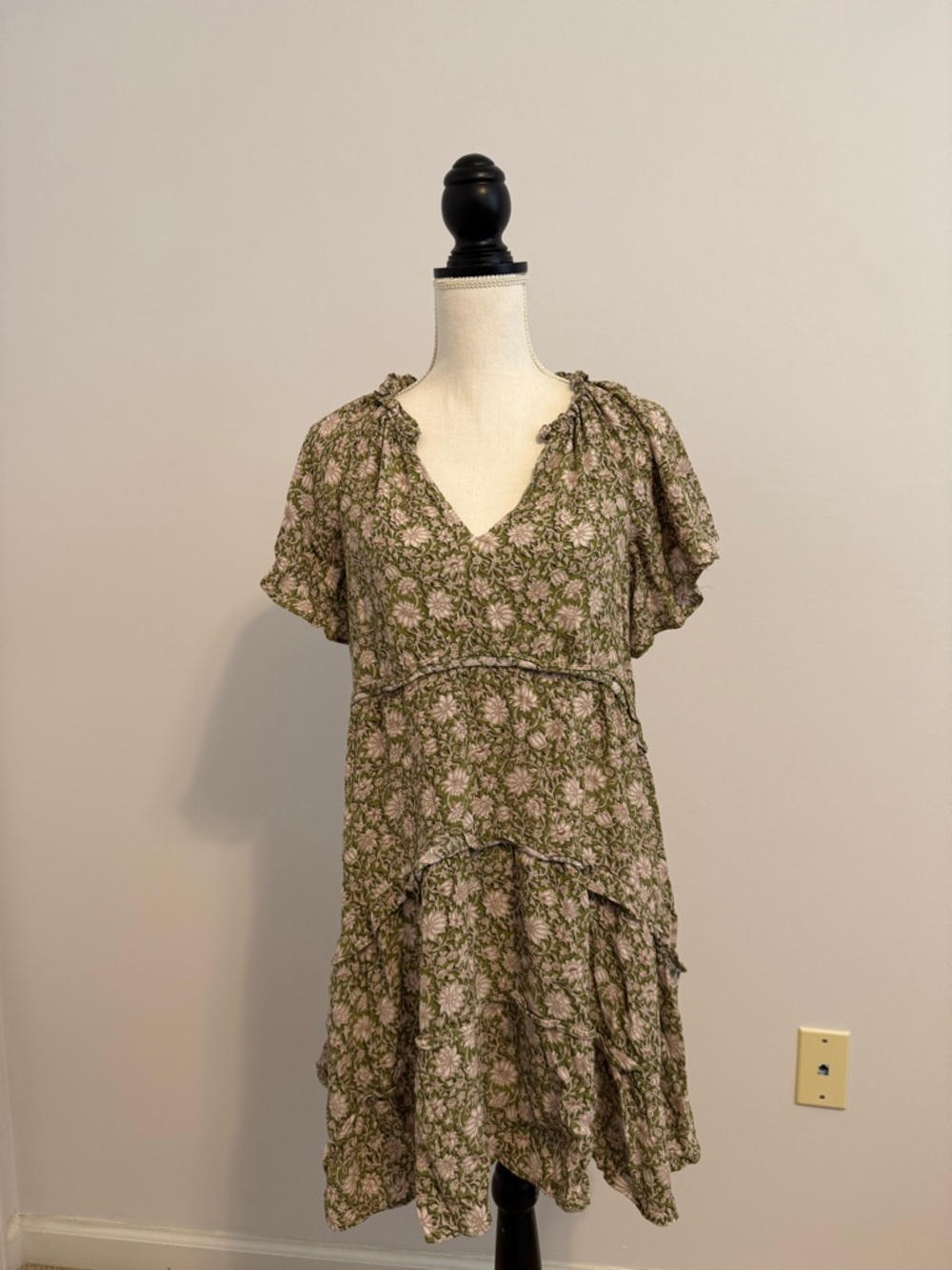 Anthropologie floral mini dress size S